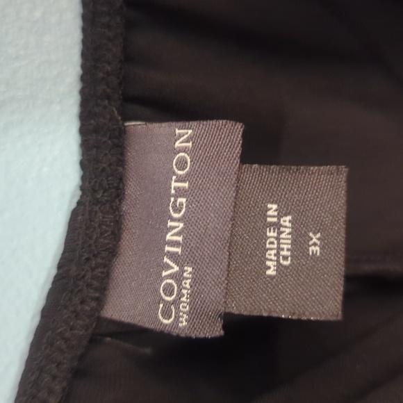 Covington 3X black floor length maxi dress - Picture 3 of 9